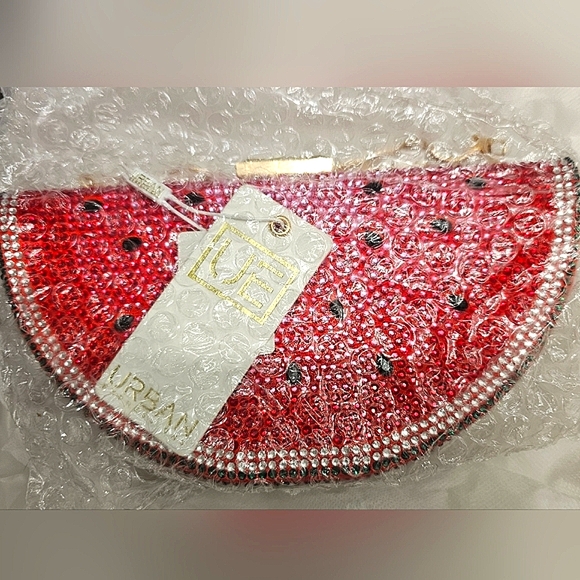 Tabitha Evening Bag Bling Rhinestone Water Melon Purse Urban Expressions NWT$90 - Picture 6 of 13